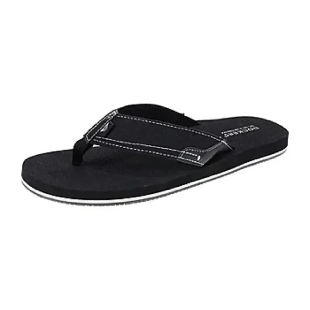 Dockers Mens Flip-Flops Black and White Small Size 7/8 New